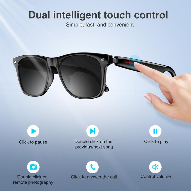 E13 Smart Glasses Wireless Bluetooth-Compatible 5.0 Sunglasses with Bluetooth Headphones Outdoor Sports Hands-Free Calling Music-Suitable for Any Occasion