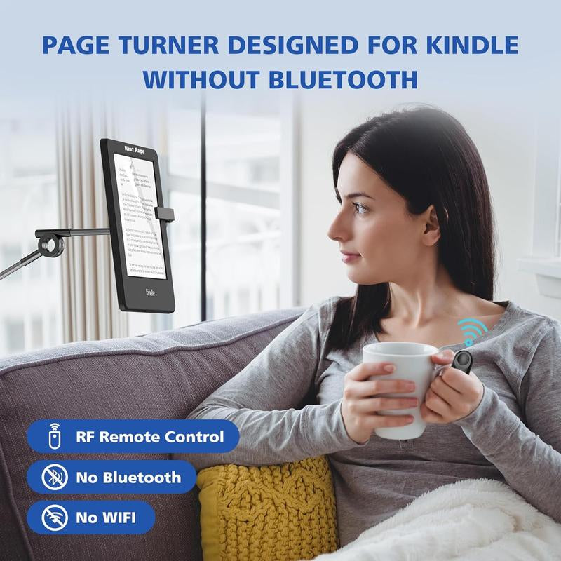 RF Remote Control Page Turner for Kindle, Ipad, Kobo, Accessories for Reading Comics/Novels, Photos & Video Camera Recording Remote